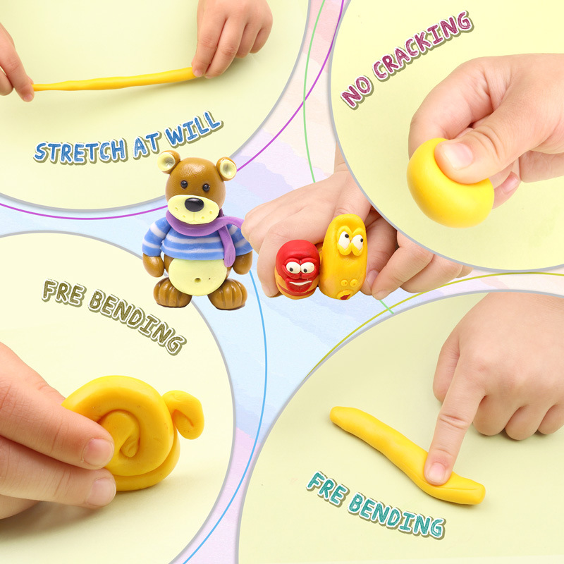 24-color soft clay children's polymer clay plasticine set, diy colored clay toys LRA-24X Specification drawing