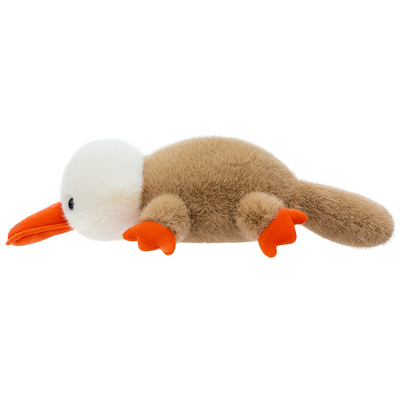 New color-blocked platypus plush toy, ugly and cute little duck, children's doll, birthday gift doll for girls Item Picture