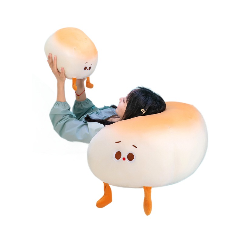 Creative, cute and soft steamed bun dolls for home decoration, children's sleeping cushions, large dolls, and girls' festival gifts Item Picture