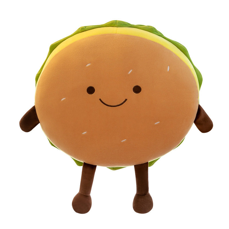 Cross-border simulation hamburger cushions, plush toys, dolls, cloth dolls, foreign trade cushions, seat cushions, gifts and presents Item Picture
