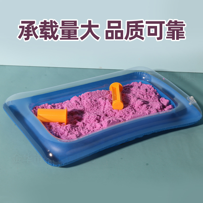Wholesale inflatable sand table PVC factory direct supply children's rectangular beach space toy sand table inflatable small water pool Specification drawing