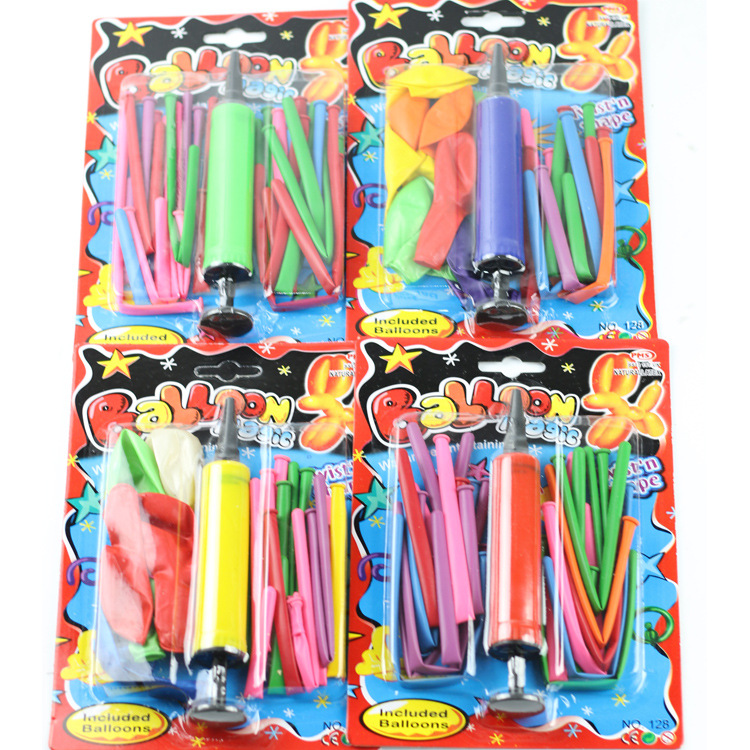Long strip balloons, round balloons, long strip magic balloons, variable-shaped balloons with pump sets, factory direct sales full figure