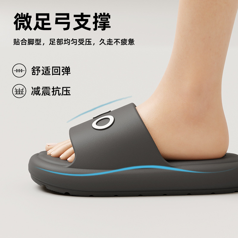 2025 New style slippers for men: Comfortable for summer home wear with a feeling of stepping on poop. EVA anti-slip thick-soled cool slippers for women 349 Application Scenario