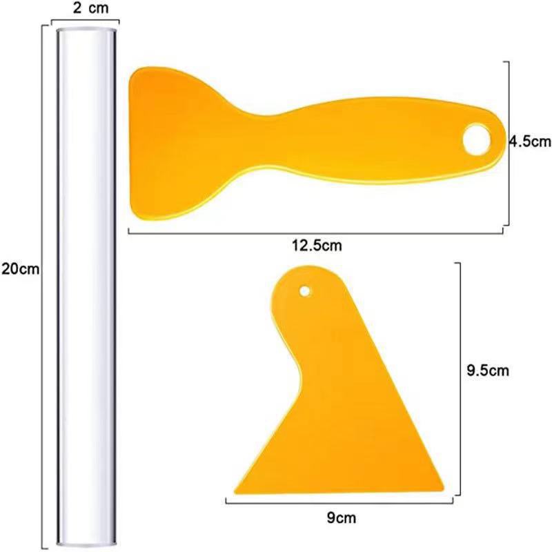 A 17-piece set of cross-border clay sculpture tools, acrylic rods, acrylic press plates, scrapers, DIY clay auxiliary tools Specification drawing