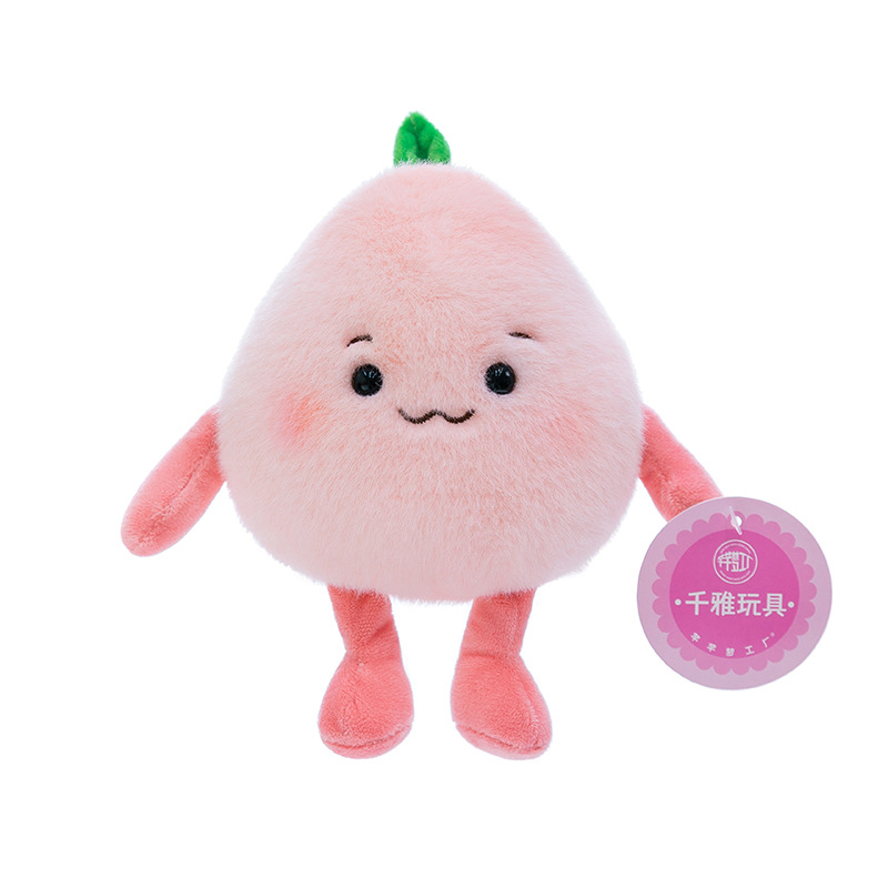 Creative simulation fruit durian mangosteen plush toy, cute peach doll, scented bean bag children's doll Item Picture