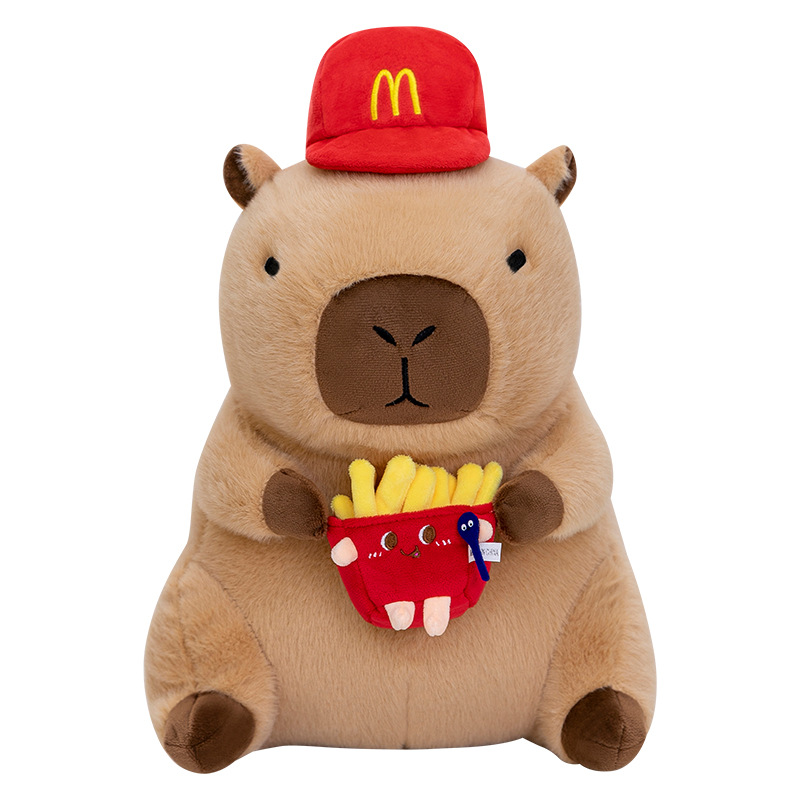 New Capibara Capybara cute and ugly doll, hamburger Capybara pillow, sleeping doll, plush toy for girls as a gift Item Picture