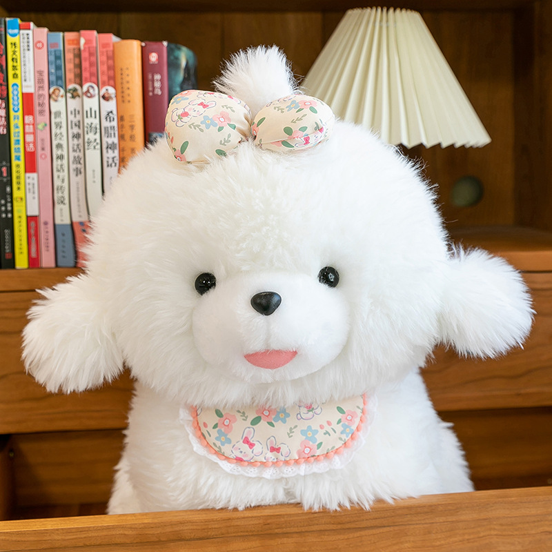 Wholesale of foreign trade scarves, dog plush toys, long-haired dog cartoon dolls, children's and girls' gifts, home decorations from manufacturers details Picture