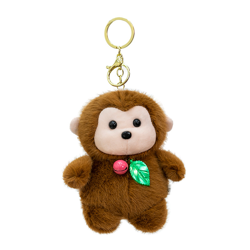 Cute zoo panda plush pendants are given to female students as schoolbag hangers, gift dolls, keychains and plush toys Item Picture