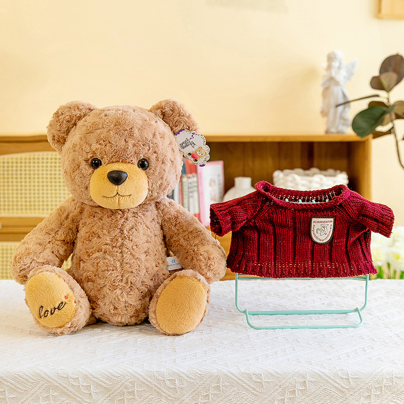 Sweater, teddy bear doll, plush toy, little bear doll, Rag Doll, throw pillow, birthday gift for girlfriend, Valentine's Day gift details Picture