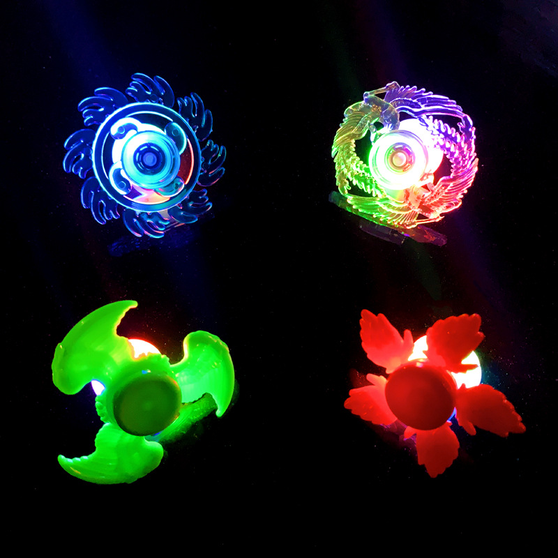 New luminous gyroscope ring, shining creative rotating fidget gyroscope, finger toy gift, cross-camera exclusive wholesale full figure