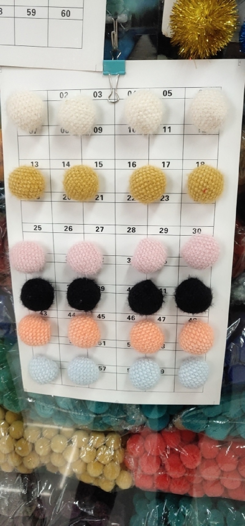彩色针织迷你毛线小球diy手工发夹玩具辅料批发