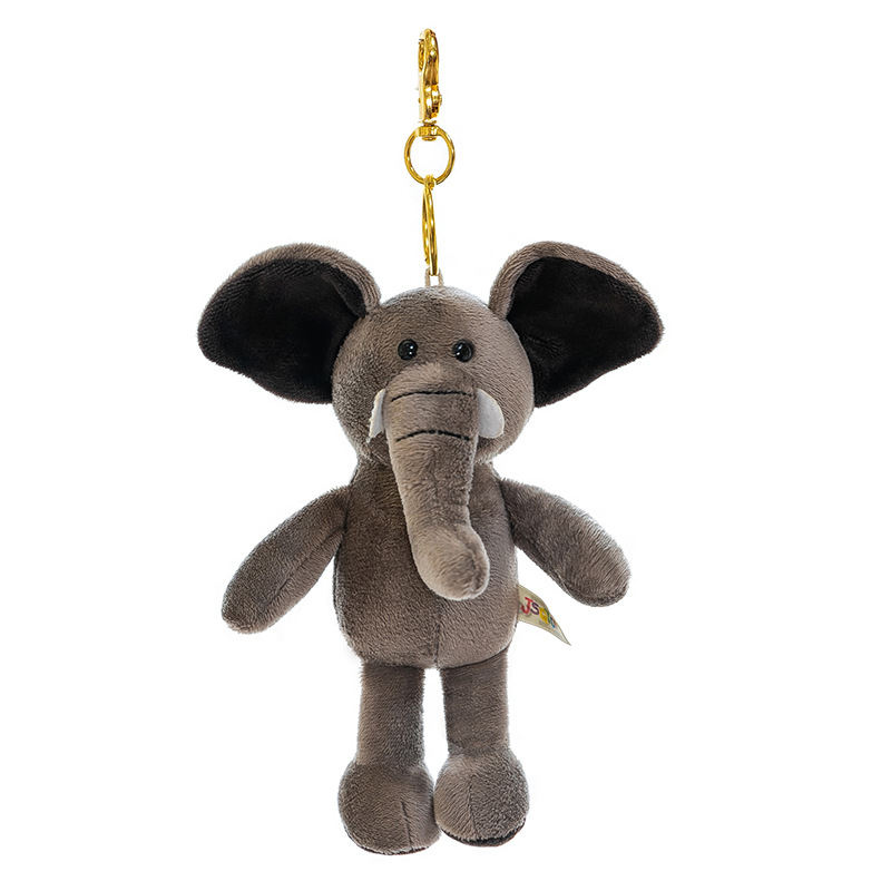 Wholesale of cartoon forest animal tiger figurines, plush lion trinkets, turtle dolls, keychains and 4-inch grabbers Item Picture