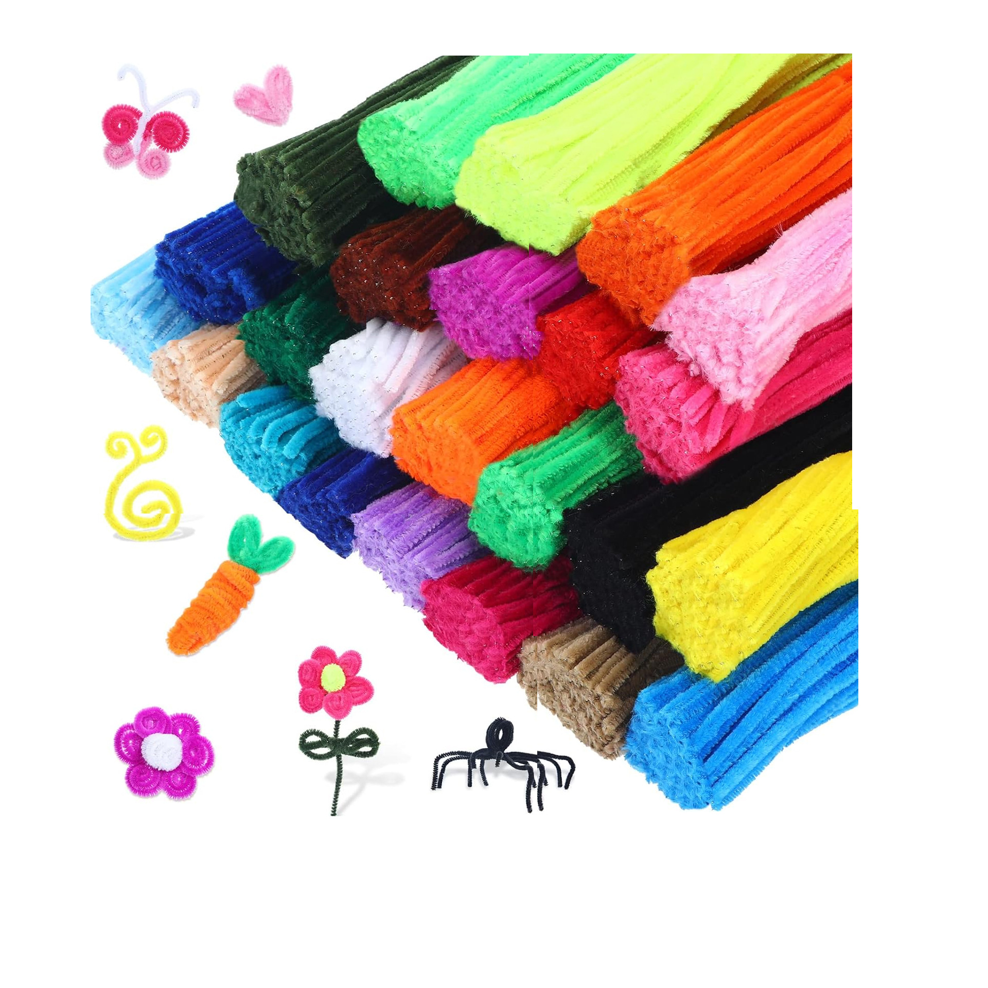 Amazon Twist Stick diy material kits, bouquets, handmade colored woolen root strips, macaron-colored plush strips wholesale details Picture
