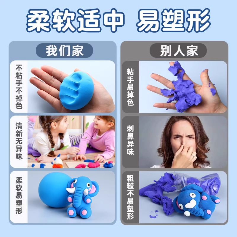 Deli 67878 Ultra-Light Clay Wholesale 36-color plasticine Food-grade light clay Children's colored Clay Toy Set details Picture