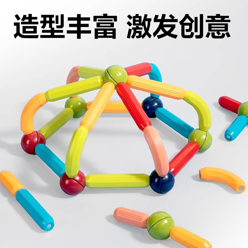 Deli Versatile Magnetic rods, children's and babies' educational toys, assembly magnetic building blocks, early education puzzles for boys and girls Specification drawing