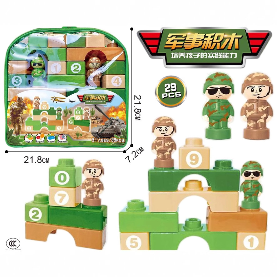 Free shipping schoolbag, large particle engineering building block set, 29pieces assembly, fire safety, kindergarten boys' and girls' toys Application Scenario