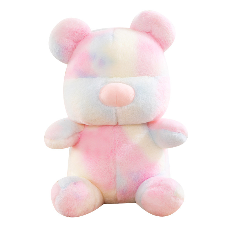 Cartoon violence, colorful bear plush toys, tie-dyed teddy bear dolls, children's birthday gifts, wholesale in the mall Item Picture