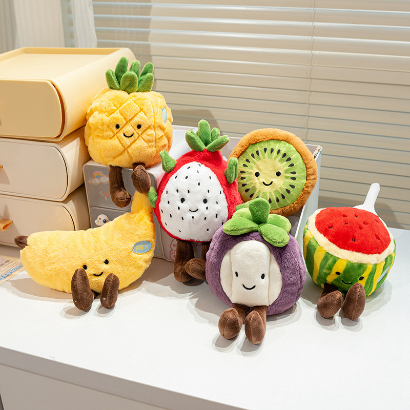 Wholesale of simulated dragon fruit ecological fruit plush toy dolls and creative kiwi fruit birthday gifts for best friends Application Scenario