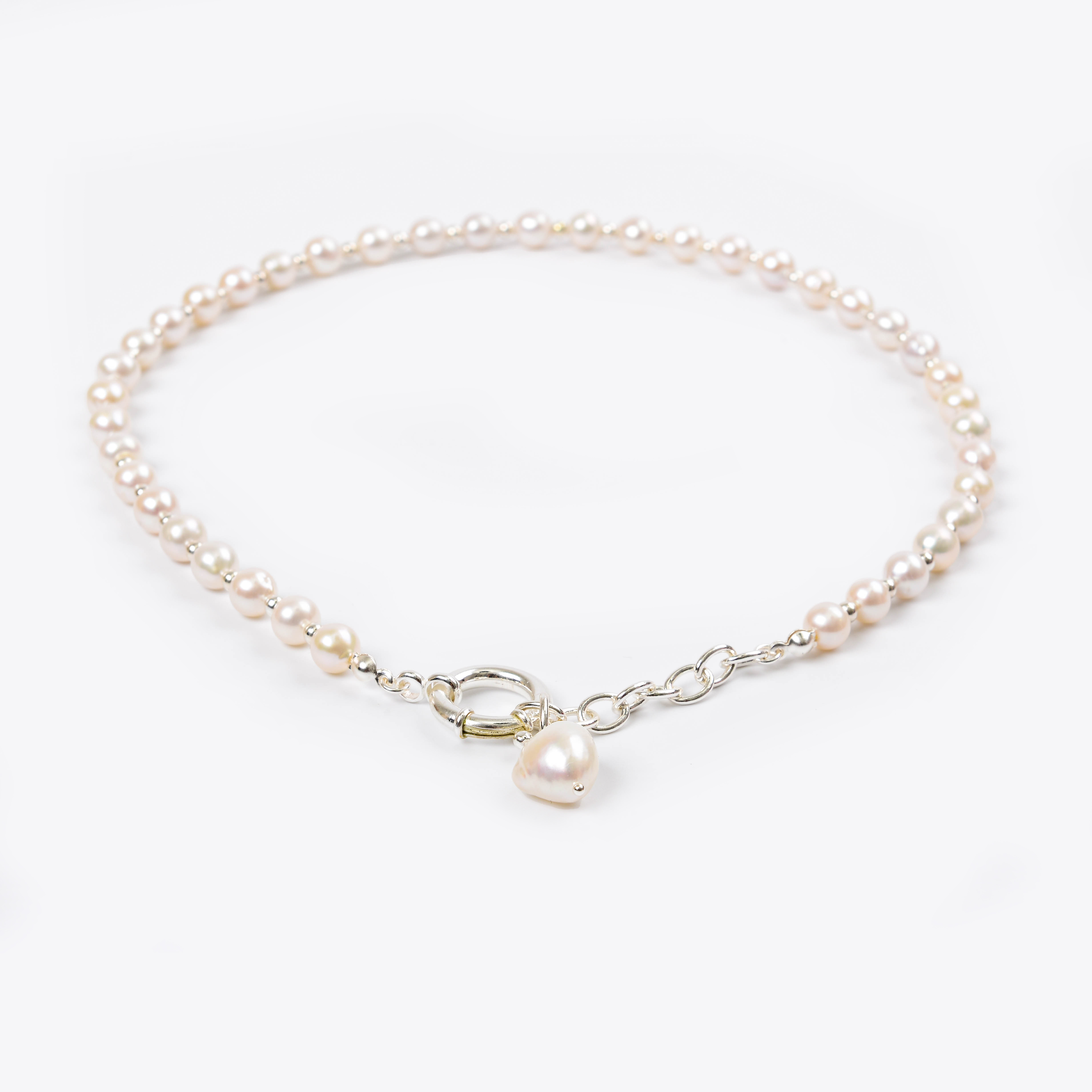 欧美跨境爱心珍珠项链爱心珍珠手链 产品图