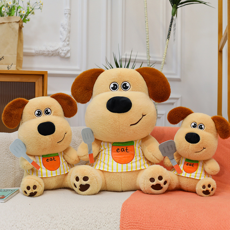 The new cross-border Meda chef puppy plush toy doll and dog soothing doll are perfect for your girlfriend's birthday as a gift full figure