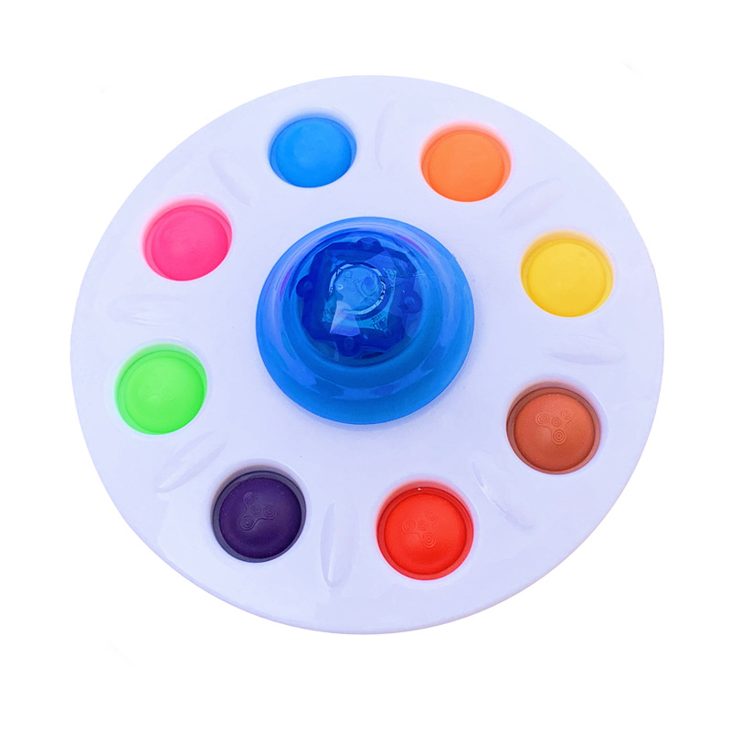 UFO gyroscope, alien spaceship, LED light-emitting fidget gyroscope, camouflage bubble fun rotator, cross-border toy boy Item Picture