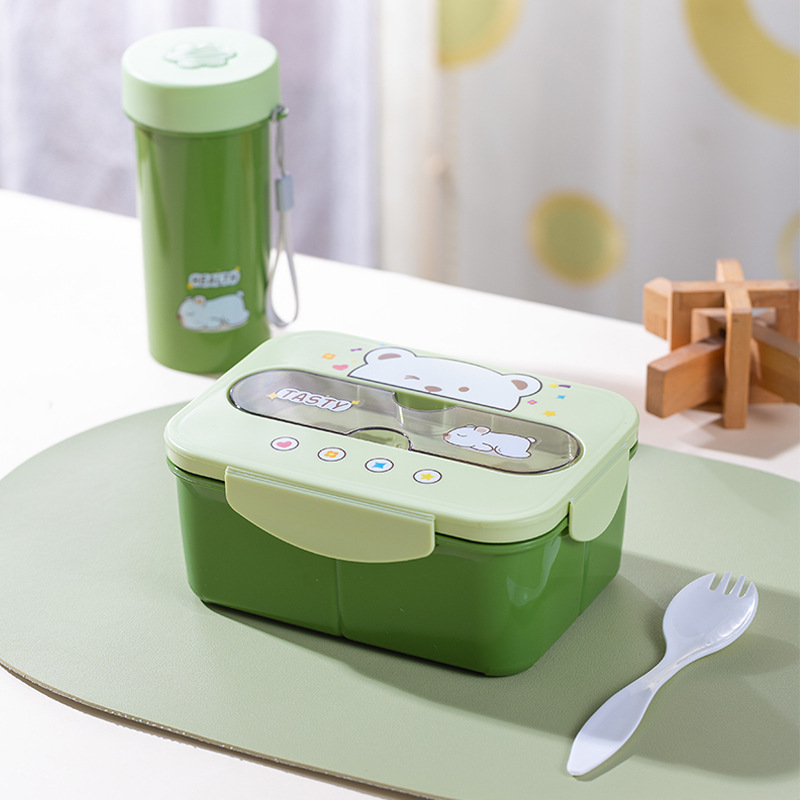 Best-selling lunch box and water cup set, student lunch box set, plastic bento lunch box with water cup Specification image