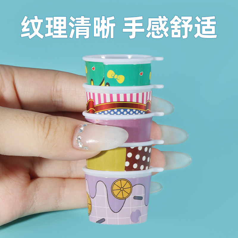 Simulation mini ice cup, small ice cream cup, sticker cup, ice bucket, sweet cup, clay cream glue, DIY food and toy accessories details Picture