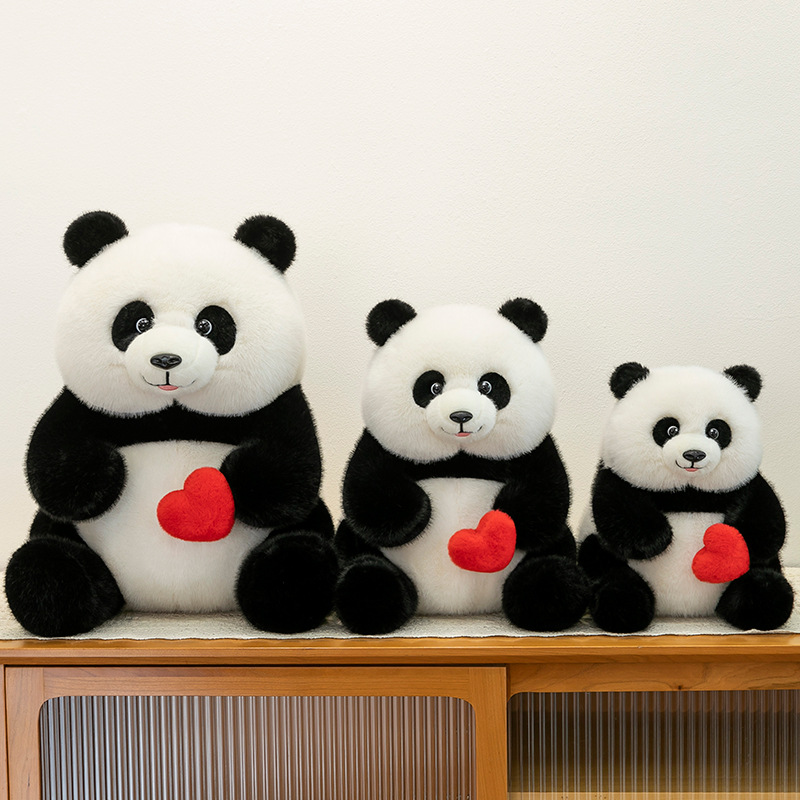 Cross-border new heart-shaped panda plush toy doll, a super cute children's gift Application Scenario