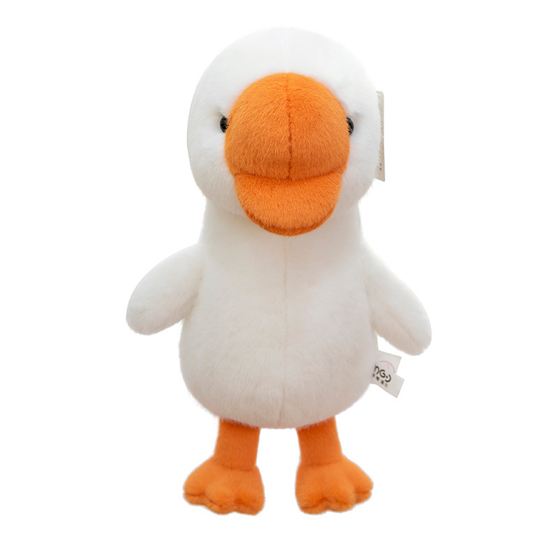 A new type of cute and realistic plush toy doll with a big head goose, a children's soothing sleeping pillow doll Item Picture