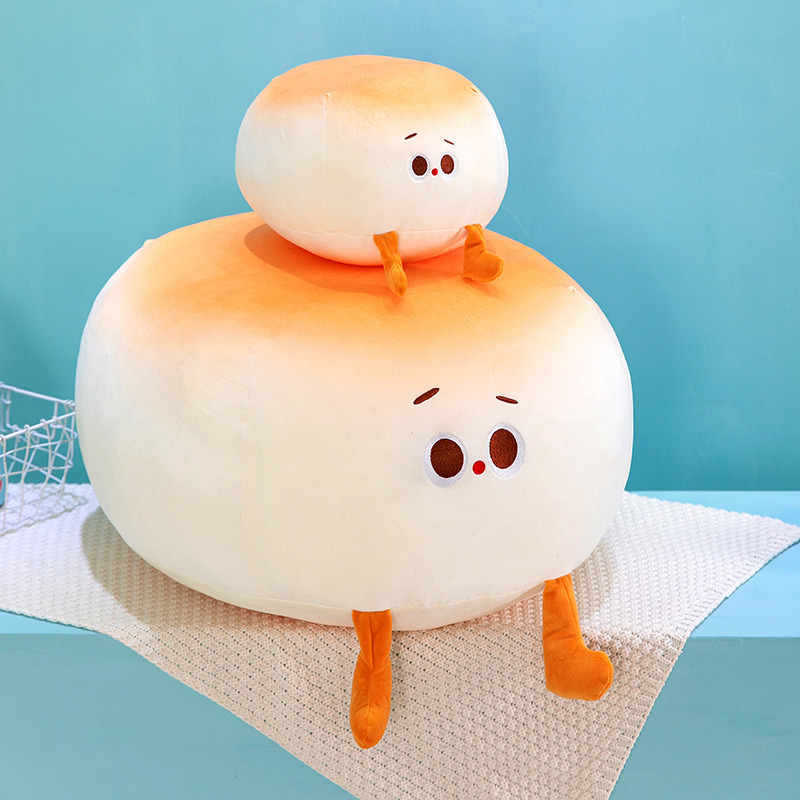 Creative, cute and soft steamed bun dolls for home decoration, children's sleeping cushions, large dolls, and girls' festival gifts details Picture