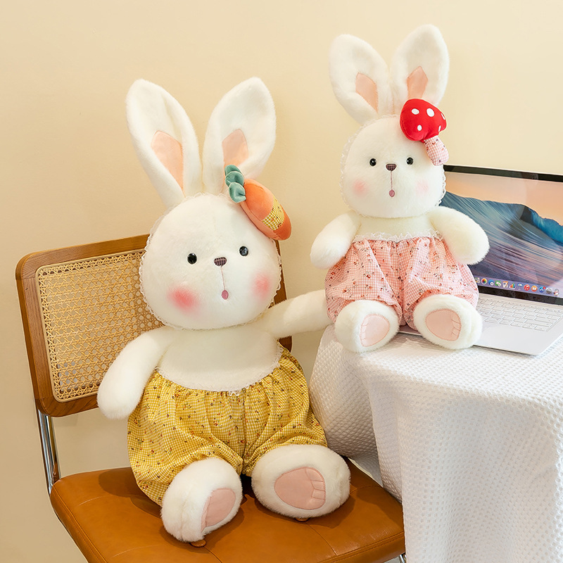 Popular online celebrity rabbit plush toys, bed pressing dolls, warm sun dolls, soothing sleeping cushions, wedding gifts for girls Specification drawing