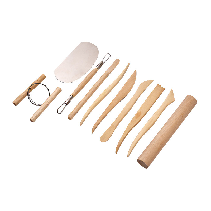 Cross-border Amazon 10-piece set of clay tools, clay sculpture tools, painting, throwing, cutting lines, diy clay carving and engraving knives Application Scenario