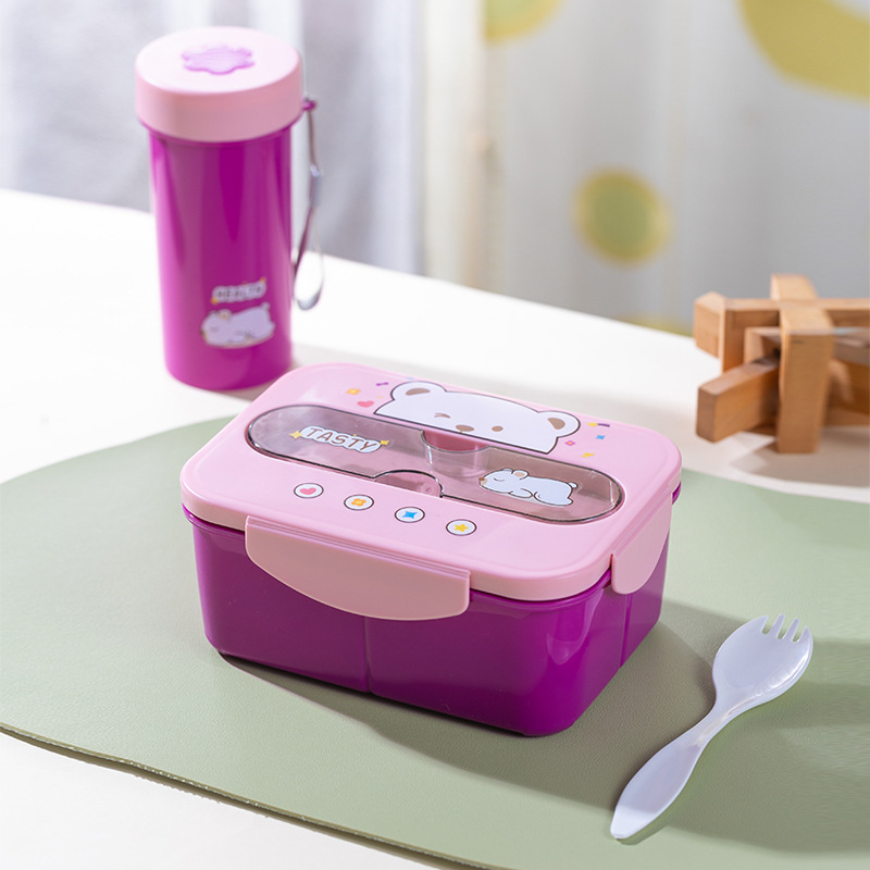 Best-selling lunch box and water cup set, student lunch box set, plastic bento lunch box with water cup details Picture