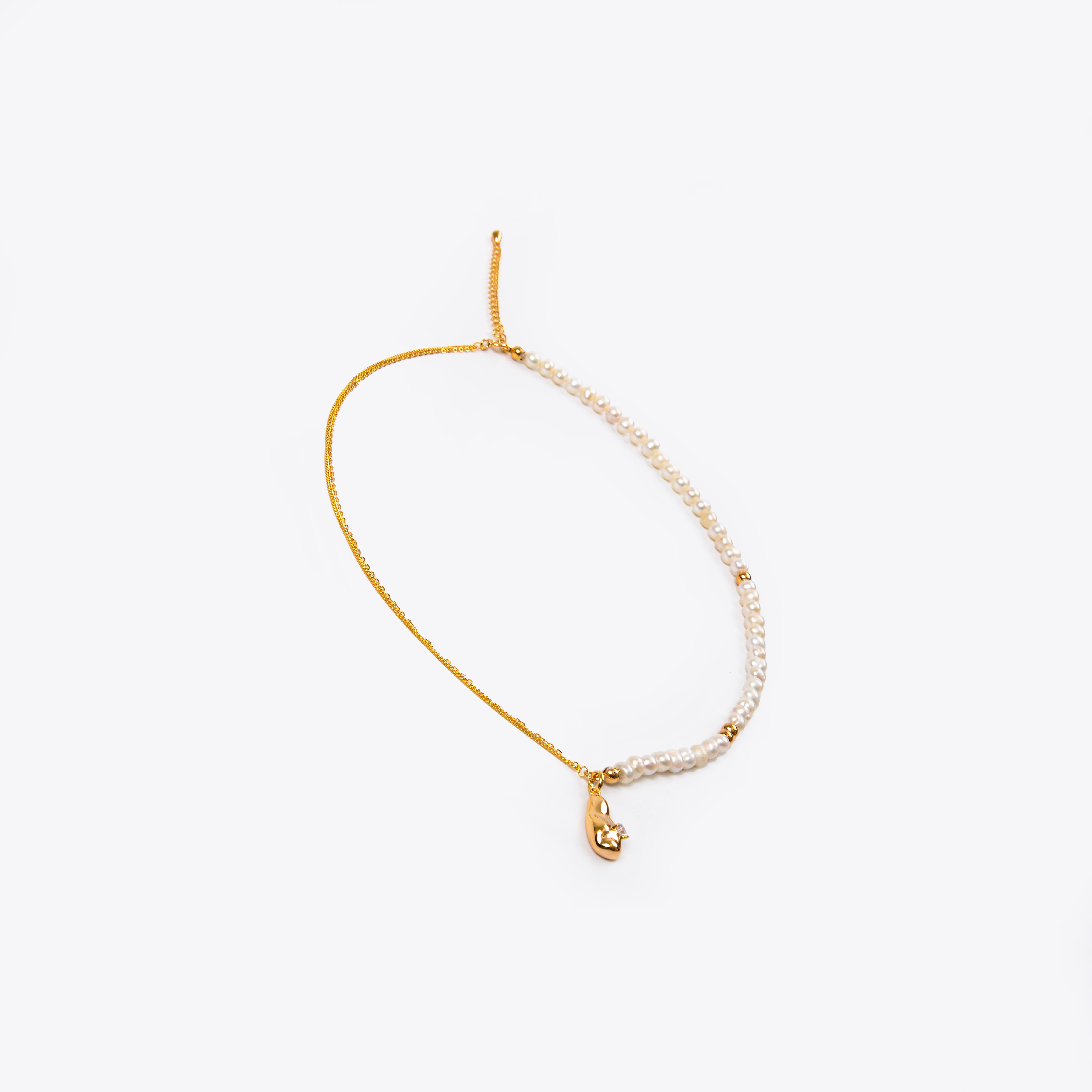 纯银天然淡水珍珠项链女夏小众设计高级感配饰串珠锁骨链跨境饰品批发细节图