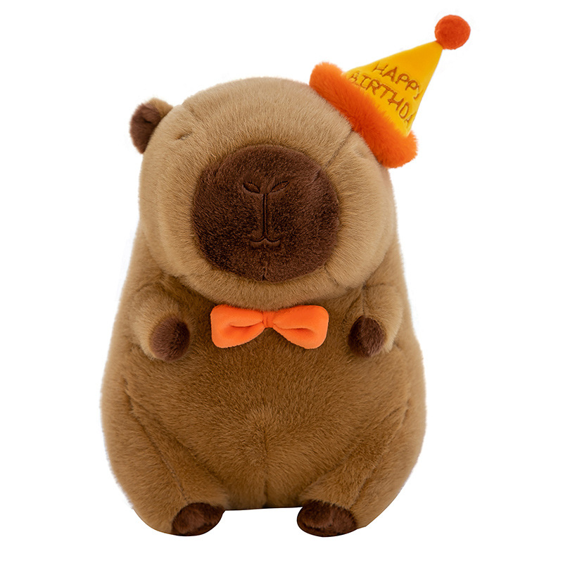The new cross-border top hat version of Capibara plush toy, cute water guinea pig claw machine doll, is in stock Item Picture