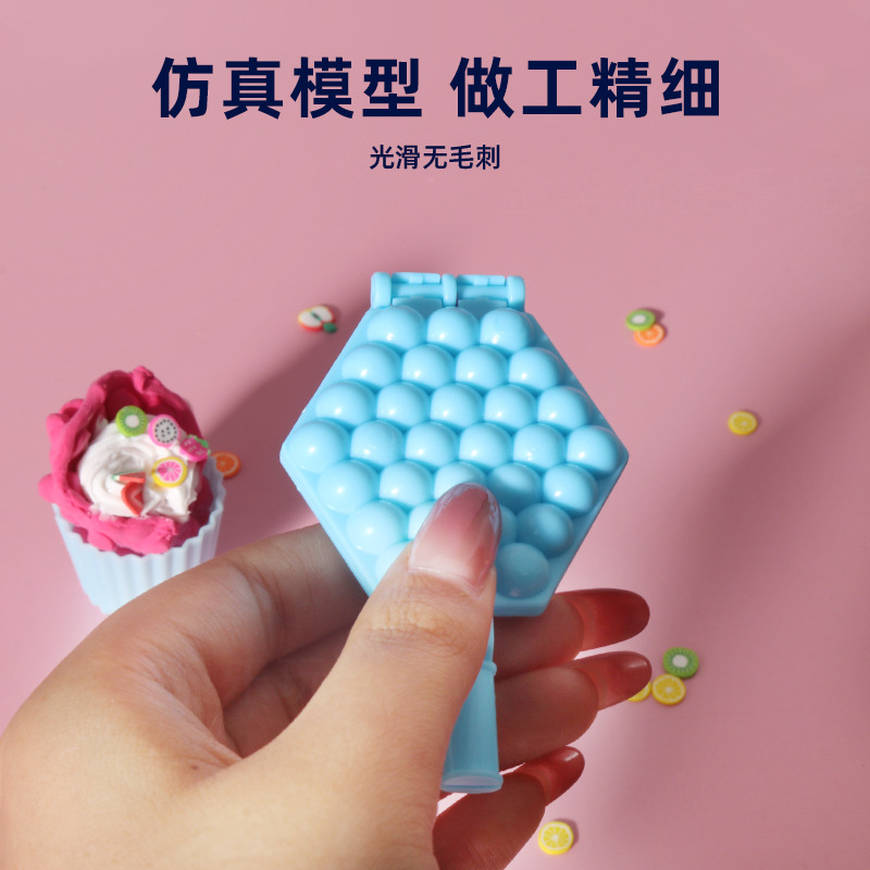 Cross-border miniature scene egg waffle mold simulation egg waffle baking tray model kitchen toy accessories play house toys Application Scenario