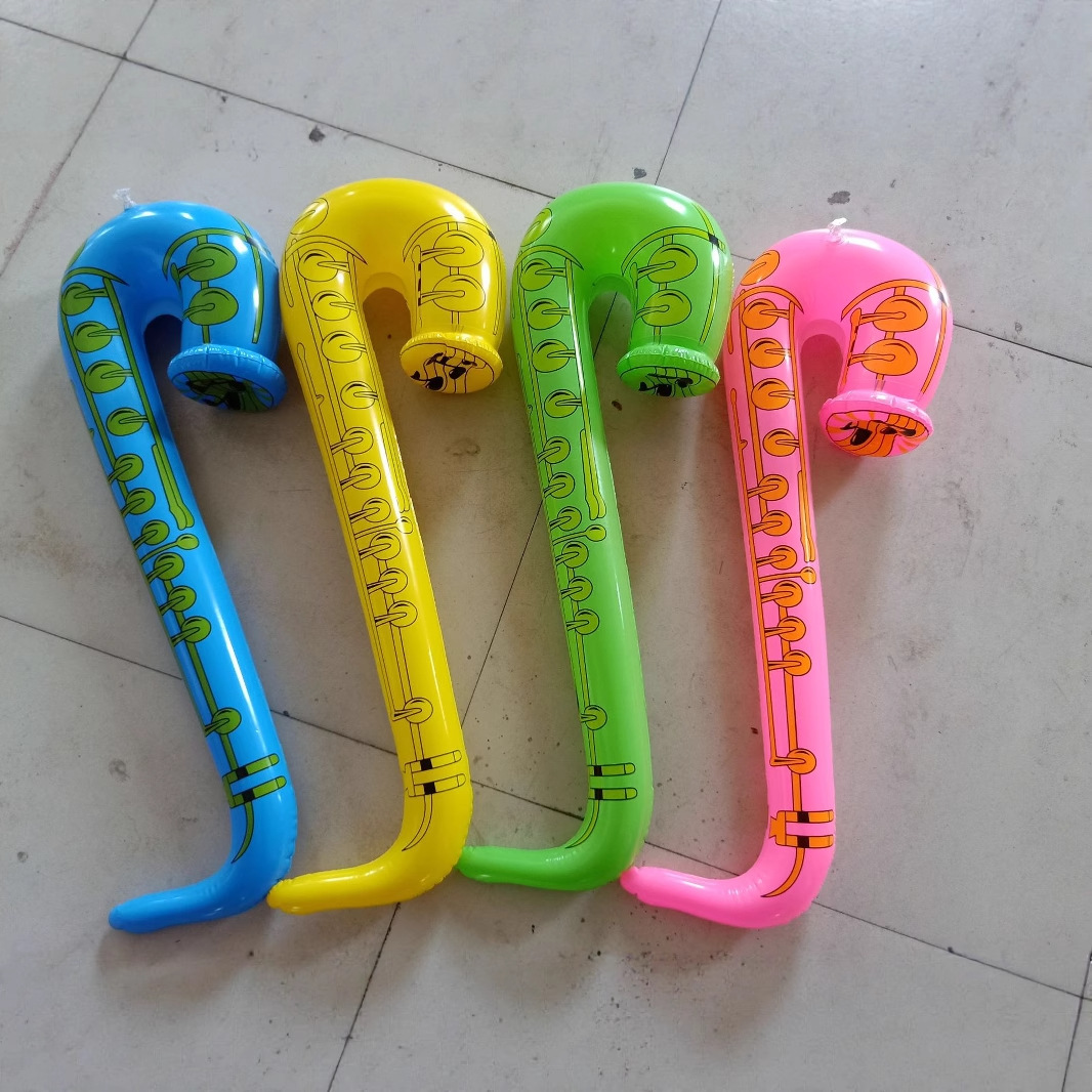 Wholesale of creative PVC inflatable toys, saxophones, children's inflatable toys, inflatable Musical Instruments, and simulation stage props Application Scenario