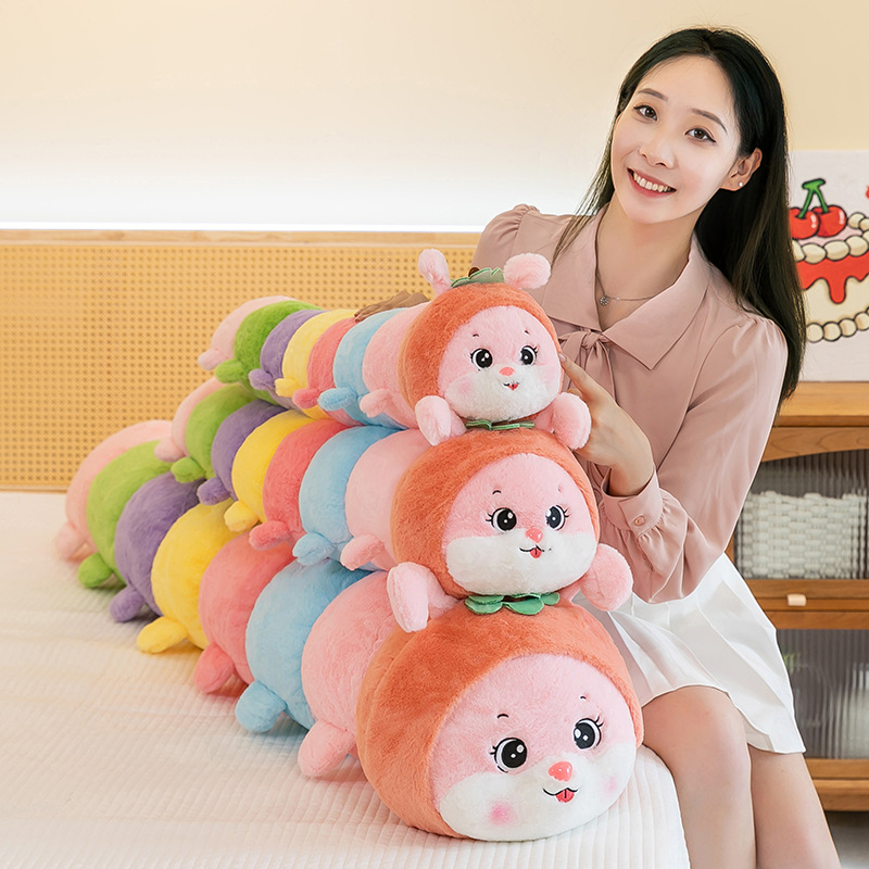 Cute caterpillar doll, sleeping leg rest pillow, plush toy, sleeping backrest doll, birthday gift Specification drawing