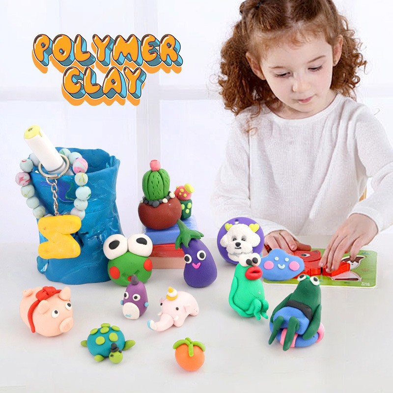 24-color soft clay children's polymer clay plasticine set, diy colored clay toys LRA-24X Application Scenario