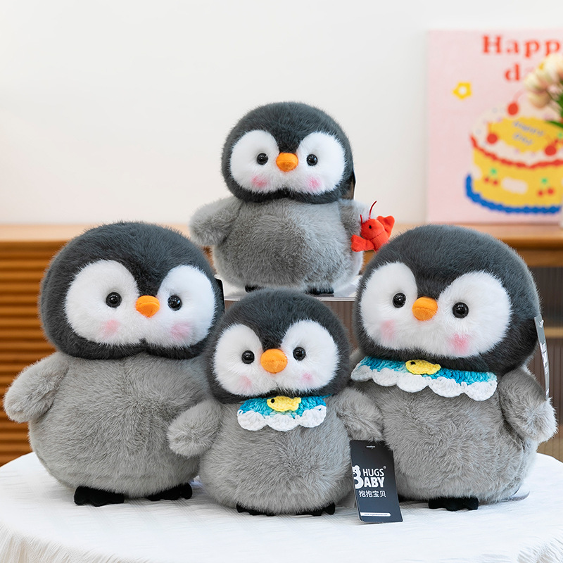 Authentic Penguin Doudou plush toys, cute little penguin lobster dolls, soothing stuffed dolls, as a gift for children details Picture