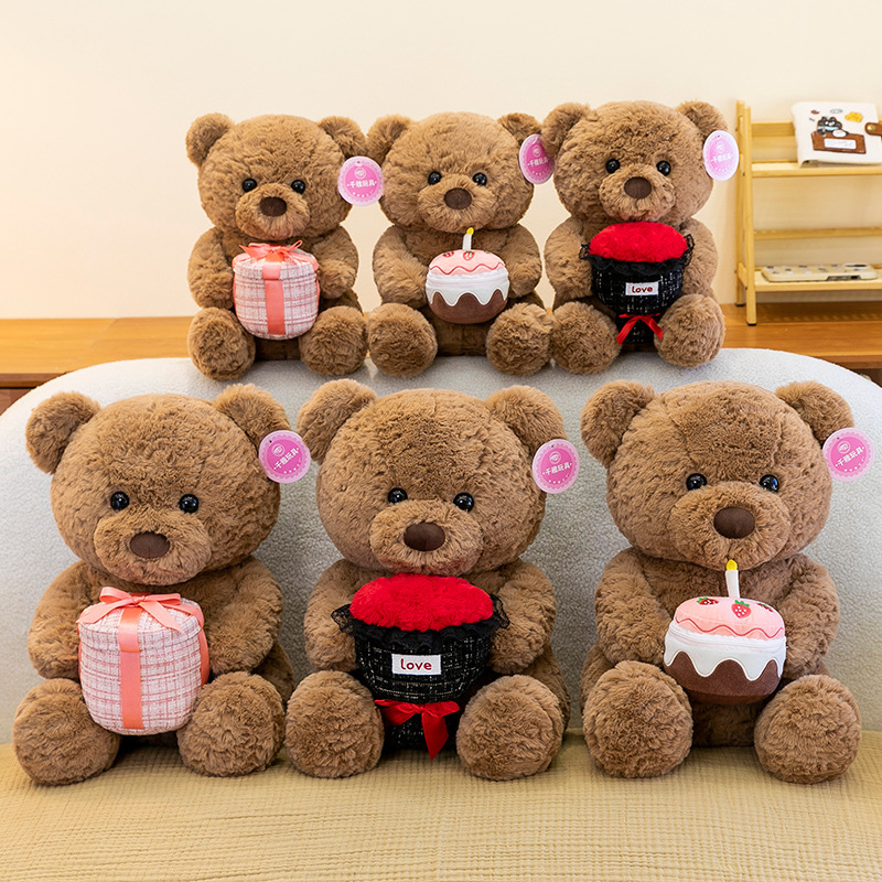 Valentine's Day rose cake, teddy bear, plush toy, little bear doll, bouquet doll as a birthday gift for your girlfriend Application Scenario