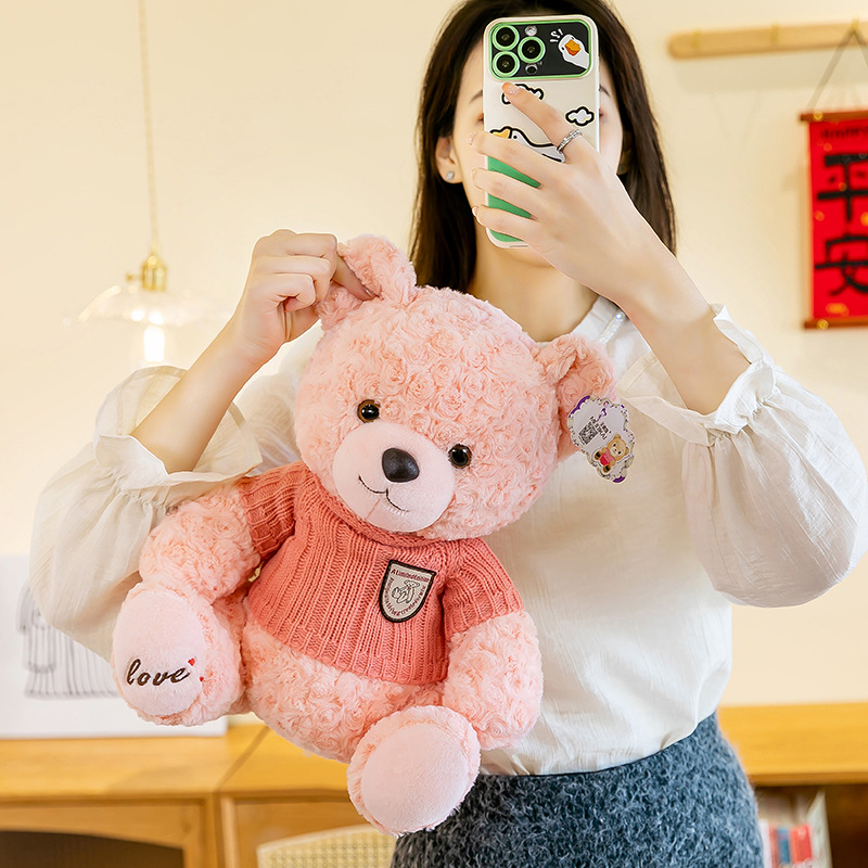 Sweater, teddy bear doll, plush toy, little bear doll, Rag Doll, throw pillow, birthday gift for girlfriend, Valentine's Day gift Specification drawing