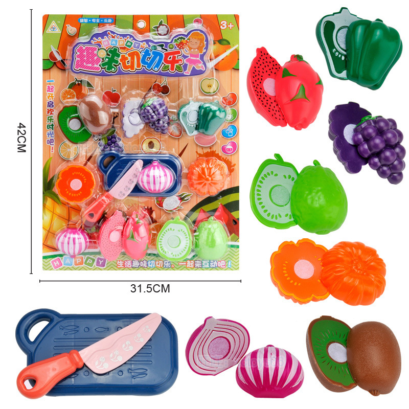 Free shipping fruit slicer toys, fruit and vegetable slicer cakes, children's house play kitchen sets, wholesale toys full figure