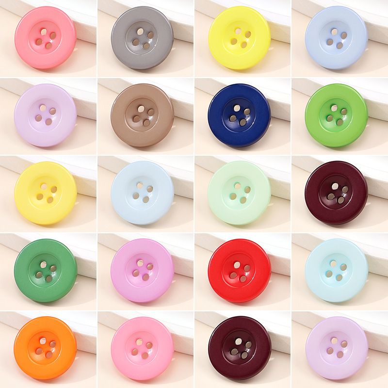 PVC塑料纽扣厂家直销现货批发四孔扣基础款多色