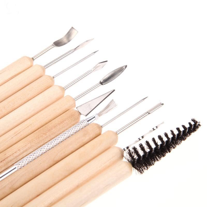 Cross-border soft clay making 11-piece tool set, laser knife, clay sculpture tools, clay diy pottery carving Item Picture