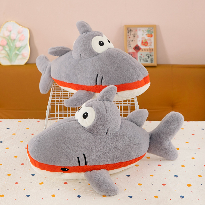New funny red-lipped shark Captain plush toy sleeping doll pillow for children and boys Application Scenario