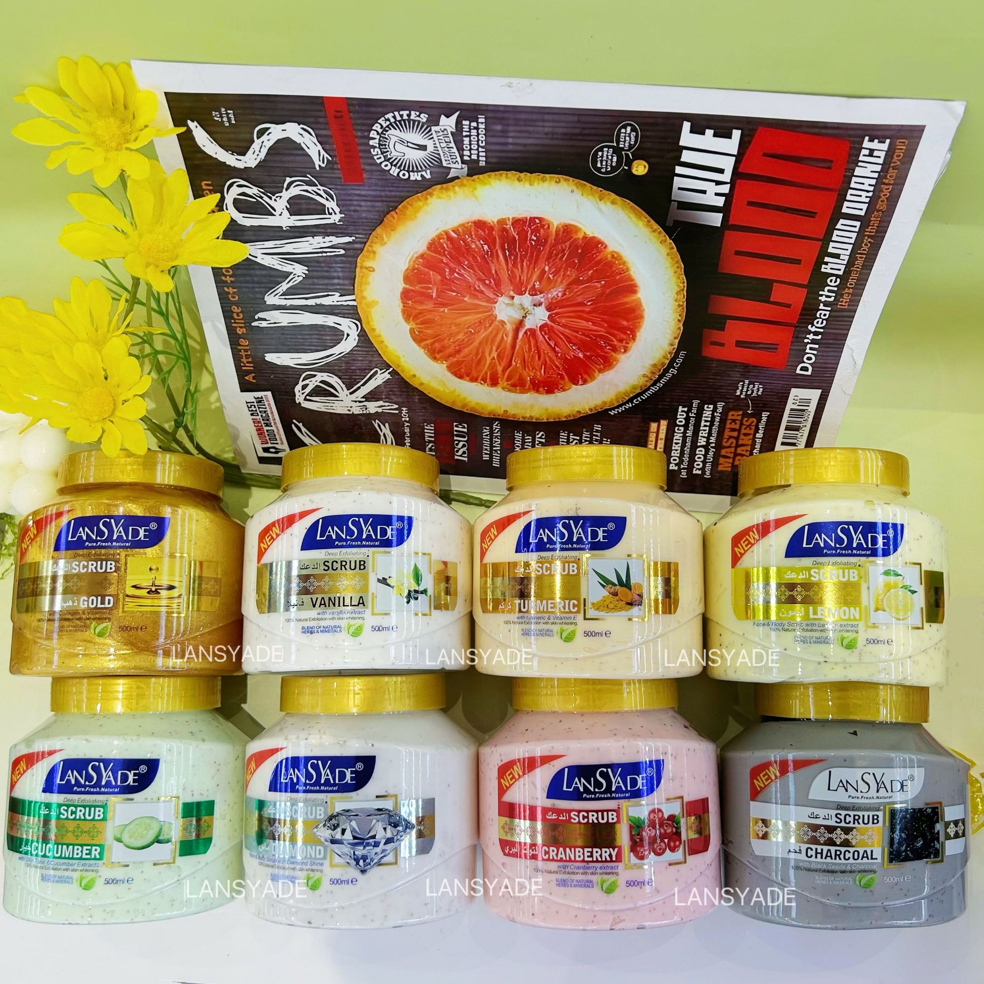 Cross-border Scrub 500ml Exfoliating Essence Deep Cleansing Gentle Exfoliating Mud Remover for export wholesale details Picture