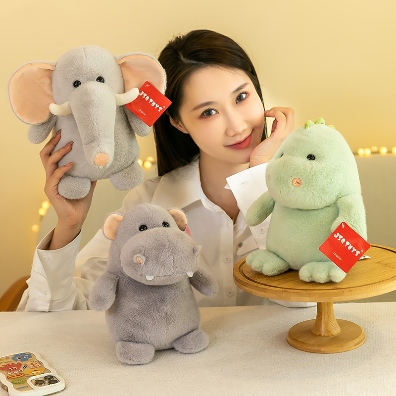 Wholesale of genuine chubby elephant hippopotamus dinosaur premium grabber dolls, plush toys, and children's birthday gifts Application Scenario