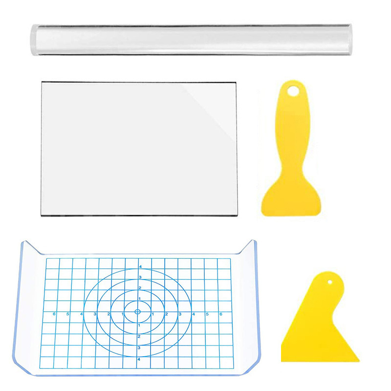 Cross-border soft clay tools five-piece set, acrylic rods, acrylic plates, stainless steel knives, DIY clay auxiliary tools Item Picture