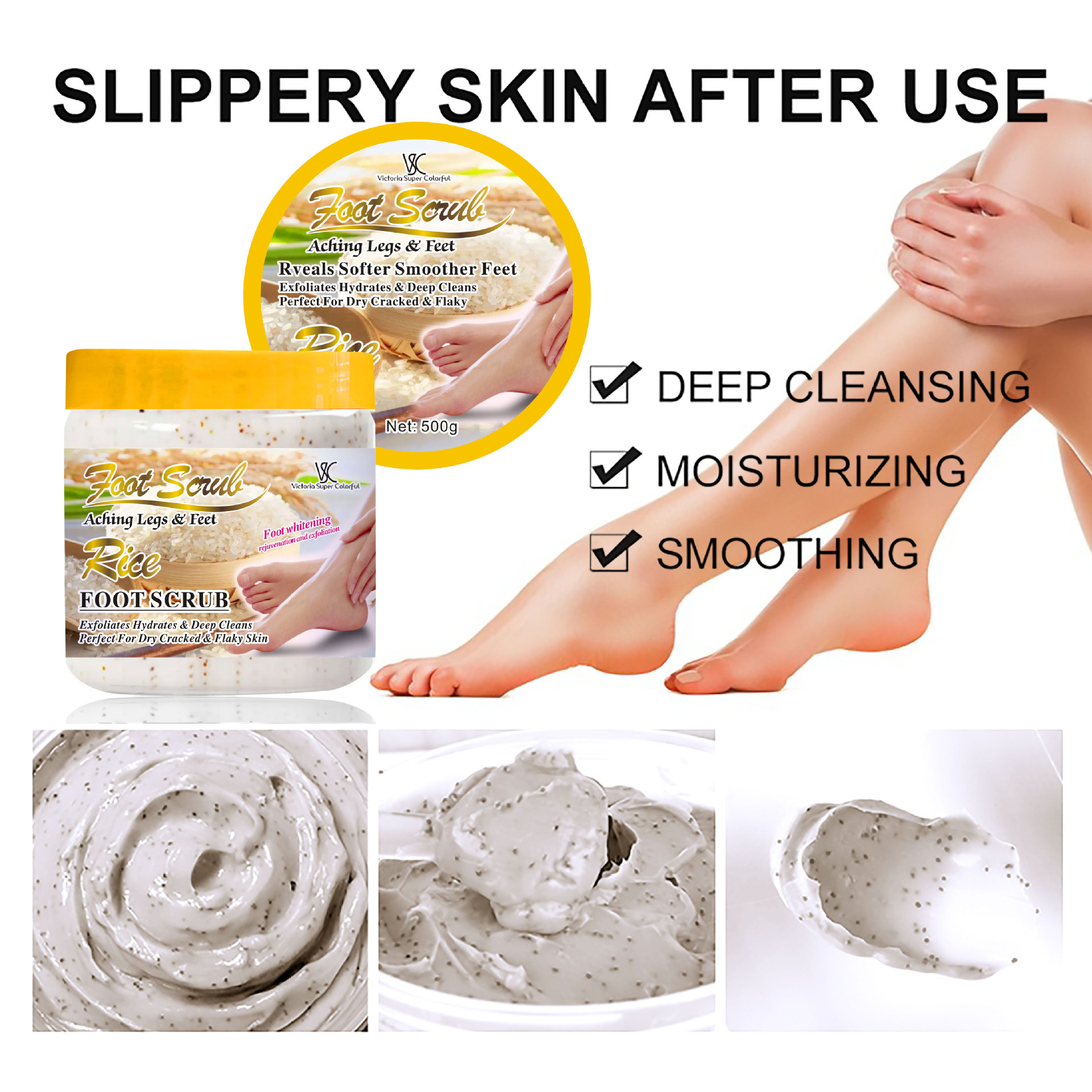 Cross-border foot care scrub, foot exfoliation and dead skin removal, deep cleansing, foot skin care, exclusively for export details Picture